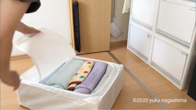 IKEA SKUBBでお布団を自立収納！寝室のクローゼット収納をご紹介
