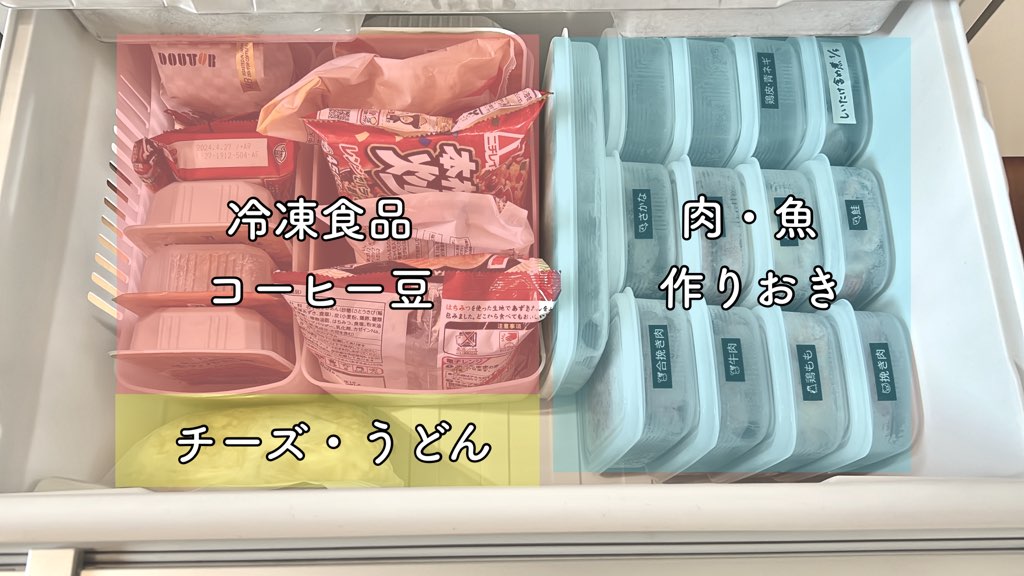【100均 冷凍庫収納】肉・魚の在庫が一目でわかる収納とラベリング